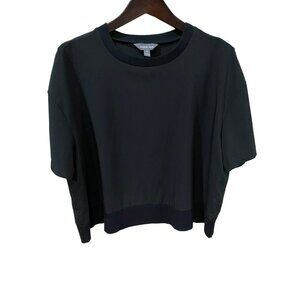 Cobble Lane Silky Crewneck Tee with Ribbed Accents Size 1X